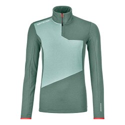 Ortovox Fleece Light Zip Neck Top Women's in Arctic Grey